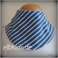 Halstuch fr Baby hellblau-weiss